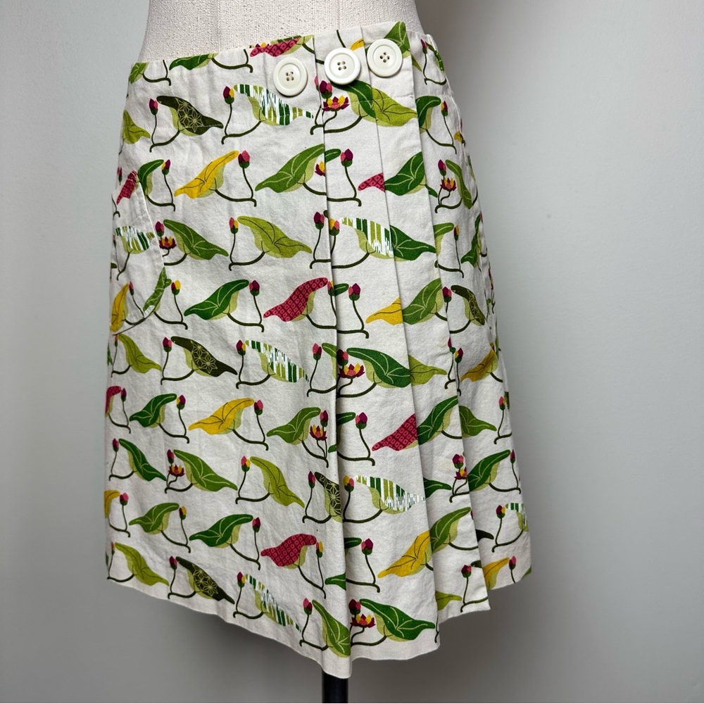 Wrap Skirt in Water Lilly Pattern